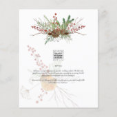 Winterurlaub Weihnachten Hochzeit Einladung Flyer (Hinten)