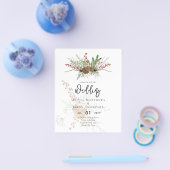 Winterurlaub Weihnachten Hochzeit Einladung Flyer (Einzeln)