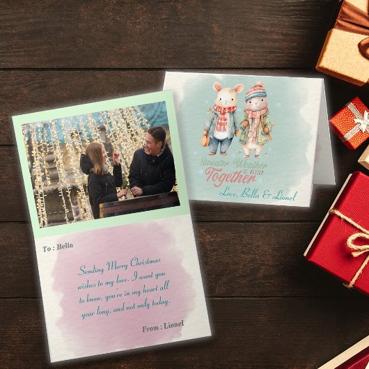 Winterurlaub Weihnachten - Individuelle Name Foto