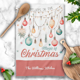 Winterurlaub Weihnachten Individuelle Name Geschirrtuch