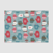 Winterurlaub Weihnachten Mitten Seidenpapier (Vorderseite)