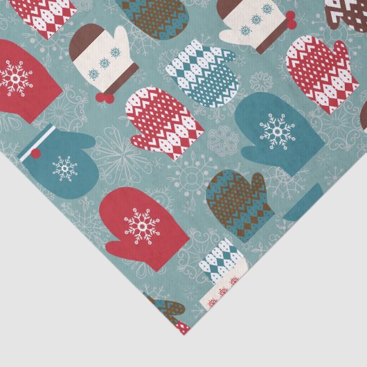 Winterurlaub Weihnachten Mitten Seidenpapier (Ausschnitt)