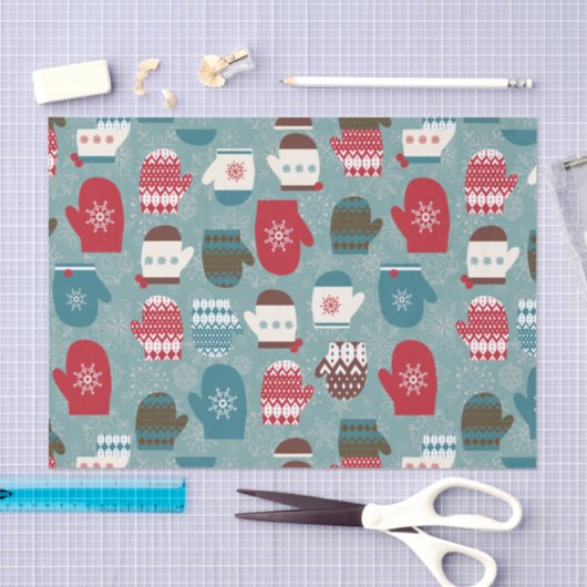 Winterurlaub Weihnachten Mitten Seidenpapier (Handwerk)