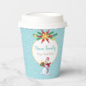 Winterurlaub Weihnachten & Neues Jahr Schneemann Pappbecher (Vorderseite)