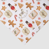 Winterurlaub Weihnachten Nutcracker Cookie Muster Seidenpapier (Ausschnitt)