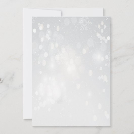 Winterurlaub Weihnachten Party Einladung (Rückseite)