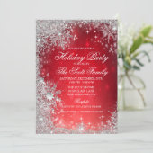 Winterurlaub Weihnachten Party Einladung (Stehend Vorderseite)