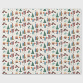 Winterurlaub Weihnachten Party Geschenkpapier (Flach)