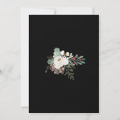 Winterurlaub Weihnachten Party Schwarz Custom Colo Einladung (Rückseite)