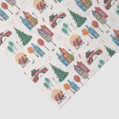 Winterurlaub Weihnachten Party Seidenpapier (Detail)