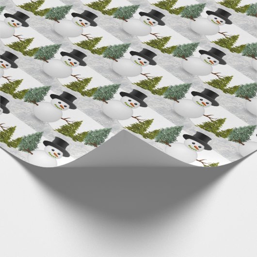 Winterurlaub / Weihnachten Schneemobil oder Gesche Geschenkpapier (Ecke)