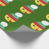 Winterurlaub-WeihnachtenEmoji Packpapier (Ecke)