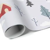 Winterurlaub Weihnachtsbär Geschenkpapier (Rolleneckpunkt)