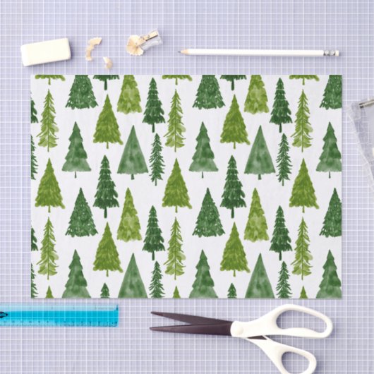 Winterurlaub Weihnachtsbaum Muster Gewebe Papa Seidenpapier (Handwerk)