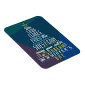 Winterurlaub Weihnachtsbaum Schneeflocken Gedicht Magnet (Rechte Seite)