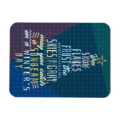 Winterurlaub Weihnachtsbaum Schneeflocken Gedicht Magnet (Horizontal)