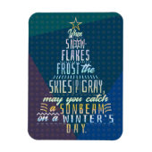 Winterurlaub Weihnachtsbaum Schneeflocken Gedicht Magnet (Vertikal)
