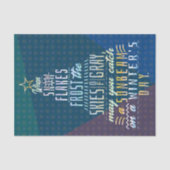 Winterurlaub Weihnachtsbaum Schneeflocken Gedicht Seidenpapier (Vorderseite)