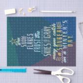 Winterurlaub Weihnachtsbaum Schneeflocken Gedicht Seidenpapier (Handwerk)