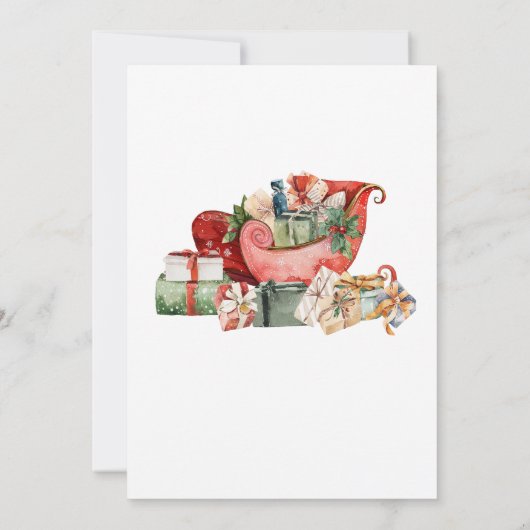 Winterurlaub Weihnachtsbaum Weihnachtsbaum Party Einladung (Rückseite)