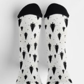 Winterurlaub Weihnachtsbäume schwarz-weiß Socken (Oben)