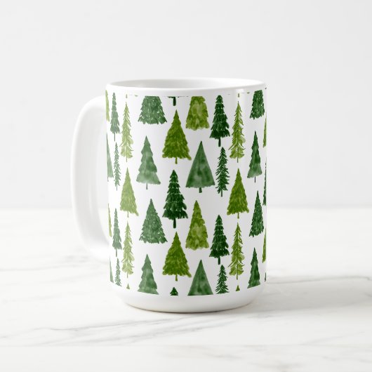 Winterurlaub Weihnachtsbaummuster  Kaffeetasse (Vorderseite Links)