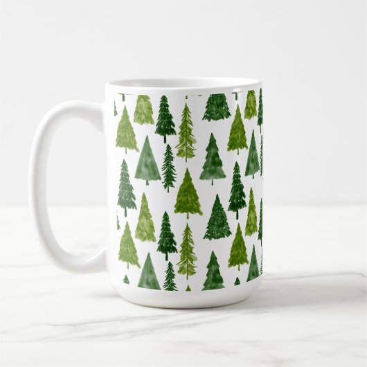 Winterurlaub Weihnachtsbaummuster  Kaffeetasse (Links)