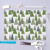 Winterurlaub Weihnachtsbaummuster  Seidenpapier (Handwerk)