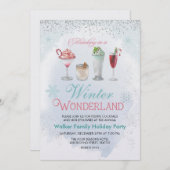 Winterurlaub Weihnachtscocktail-Party Einladung (Vorne/Hinten)