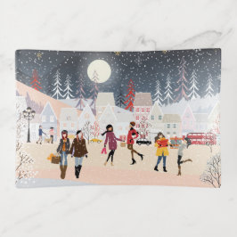 Winterurlaub Weihnachtsdorf Dekoschale