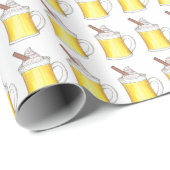 Winterurlaub Weihnachtseifer Geknog Getränke Geschenkpapier (Rolleneckpunkt)