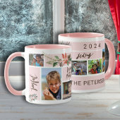 Winterurlaub | Weihnachtsfamilie 6 FotoCollage Tasse