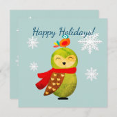 Winterurlaub Weihnachtsgrußkarte (Vorne/Hinten)