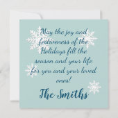 Winterurlaub Weihnachtsgrußkarte (Rückseite)