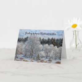 Winterurlaub Weihnachtskarte für Eis und Schneebäu Karte