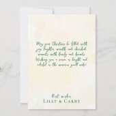 Winterurlaub zwei Hände Weihnachten gemeinsam Einladung (Rückseite)