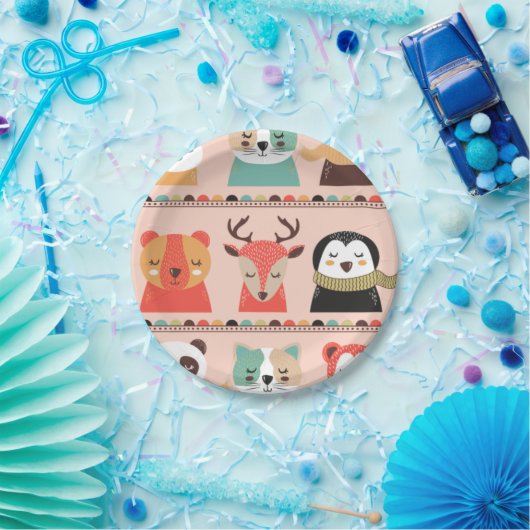 Winterurlauber Pappteller (Party)