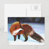 Winterurlauber (Red Fox) Postkarten (Vorne/Hinten)