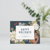 Winterurlaubsankündigung Postkarte (Stehend Vorderseite)