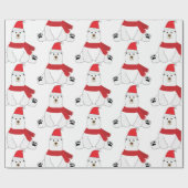 Winterurlaubsbär Geschenkpapier (Flach)