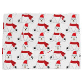 Winterurlaubsbär Große Geschenktasche Geschenktüte (Vorderseite)