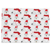 Winterurlaubsbär Große Geschenktasche Geschenktüte (Rückseite)