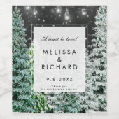 Winterurlaubsflasche Polterabend Weinetikett (Einzelnes Label)