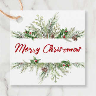 Winterurlaubsgeschenk Frohe Weihnachten Grüne Deko Geschenkanhänger