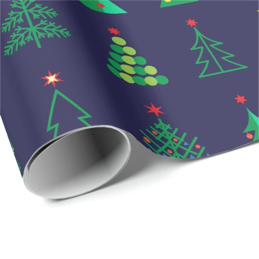 Winterurlaubsgeschenke Dekoration Weihnachtsbaum Geschenkpapier (Rolleneckpunkt)