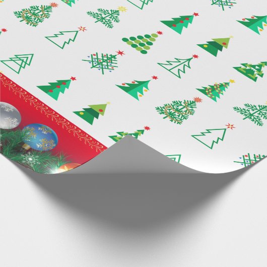 Winterurlaubsgeschenke Dekoration Weihnachtsbaum Geschenkpapier (Ecke)