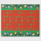 Winterurlaubsgeschenke Dekoration Weihnachtsbaum Geschenkpapier (Flach)