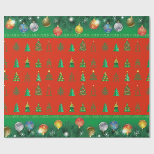 Winterurlaubsgeschenke Dekoration Weihnachtsbaum Geschenkpapier (Flach)