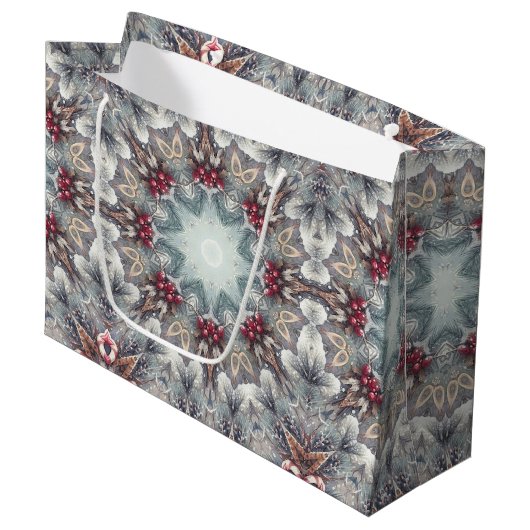 Winterurlaubsgeschenktasche Große Geschenktüte (Vorderseite Schrägansicht)