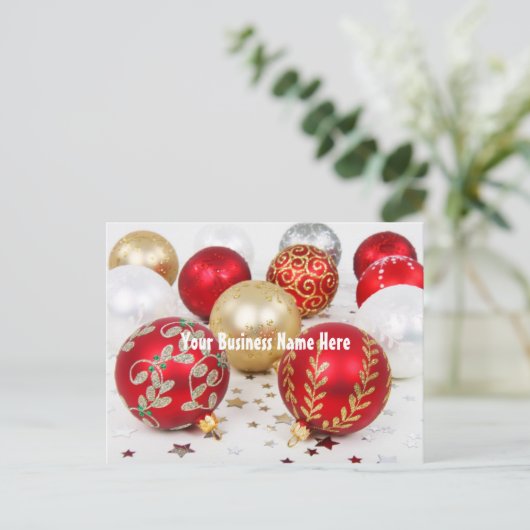 Winterurlaubsgeschenkzertifikat Postkarte (Stehend Vorderseite)